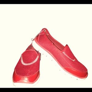 Women’s Slip-on red Sneakers size 10.